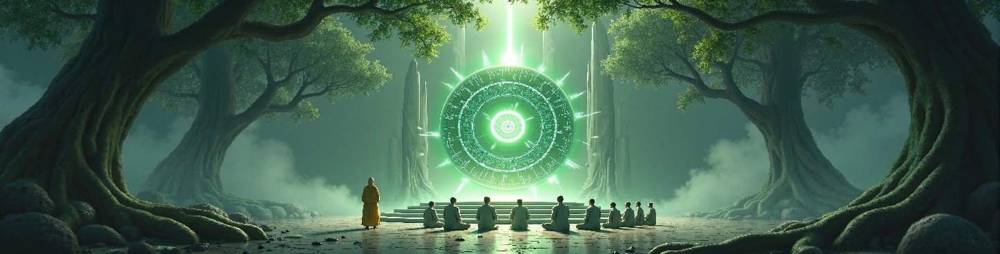 AI generated mystic portal VFX scene